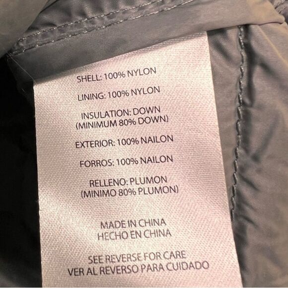 Eddie Bauer Down Puffer Vest Grey Mens size Large - Picture 4 of 8